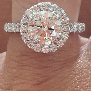 SOLD 2.02 CT Diamond Semi Mount Engagement Ring (W/out center diamond) Size 6.5